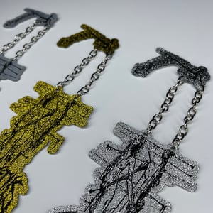 Image of Sadistik Exekution - 2 Woven Patches Connected By Real 2 Chain Links