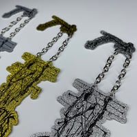 Image 2 of Sadistik Exekution - 2 Woven Patches Connected By Real 2 Chain Links