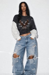 R Flag motors double layer tee 