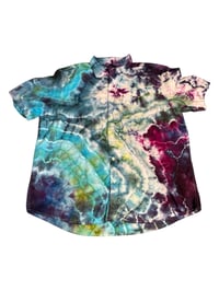 Image of XL Blue Geode Short Sleeve Button Up