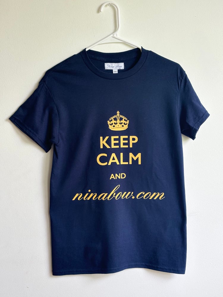 Image of Keep calm and ninabow.com tee/ Navy