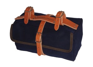 Image of Moss Saddlebag | 24oz Waxed Cotton | Navy Blue