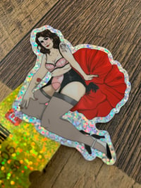 Glitter Poppy Sticker