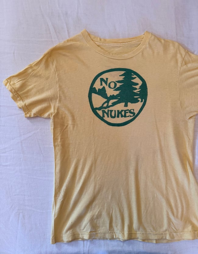 70s No Nukes protest t shirt 