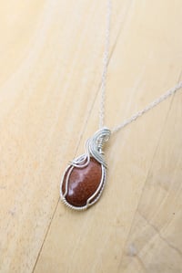 Image 3 of Sterling Silver Goldstone Pendant