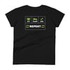 PA "Eat Sleep WOD Repeat" Women's Black t-shirt