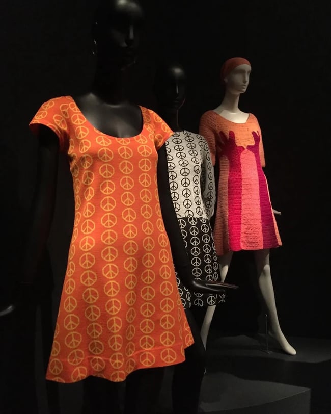 late 60s Alvin Duskin museum PEACE knit cardigan