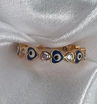 Blue evil eye ring 