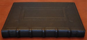 Image of 1733 King James New Testament.  It measures 3/4" X 7 1/4" X 9" #5