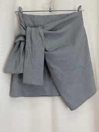Image 4 of ZARA tie front houndstooth mini skirt