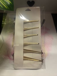 Image 2 of Rhinestone Hair clip set in white 