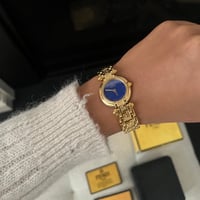 Image 4 of AUTHENTIC * RARE Vintage Fendi Blue Dial 18k Gold - With original box🌟