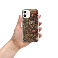 Image 14 of Boho Nature Cottagecore Inspired Hedgehogs Among Mushrooms Clear Case for iPhone®