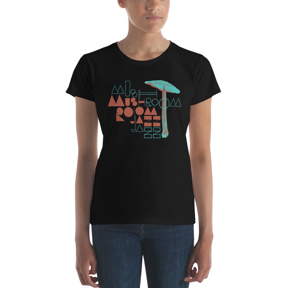 Women's Mushroom Jazz Push Design short sleeve t-shirt