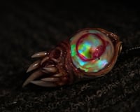 Image 3 of Little Magenta Monster Toothy pendant, OOAK,