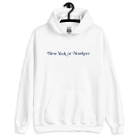 Image 2 of New York or Nowhere Hoodie (Gray & White)