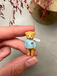 Image 3 of MINIATURE CERAMIC DORIMU TEDDY BEAR SCULPTURE