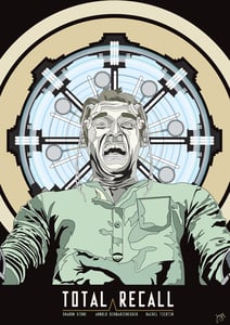 Image of Total Recall Poster Arnold Schwarzenegger Variant Limited Edition