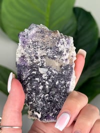Image 3 of QR CODE PURPLE CUBIC FLUORITE -GUIZHOU CHINA- F