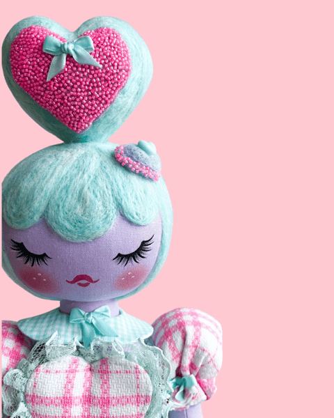 Image of RESERVED FOR LAUREN Medium Art Doll Love Monster 