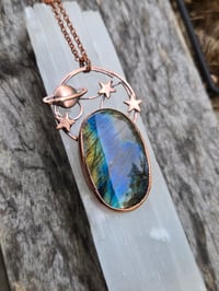 Image 2 of Electroformed THIS IS WHAT SPACE SMELLS LIKE labradorite necklace 04