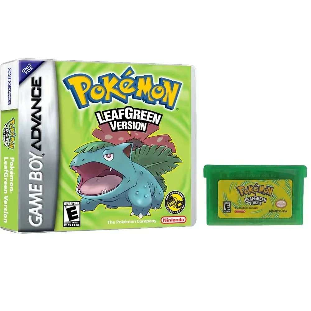 Image of 2024 Pokemon Series Emerald FireRed Leafgreen Ruby Sapphire 5 Versions GBA Game in Box for 32 Bit Vi