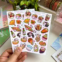 Image 1 of World's Food Tour | Korean Street Food | Matte Sticker Sheet