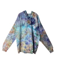 Image 2 of XL Unisex Comfort Wash Hoodie in Muted Alchemy Ice Dye