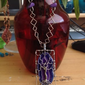 Image of Amethyst Agate Tree Necklace