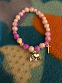 Image 5 of I heart Jesus bracelet