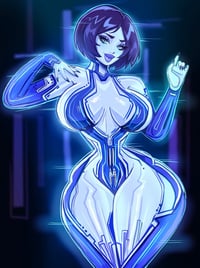 Image of Cortana signed print
