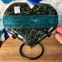 Image 4 of Kambaba Jasper Heart on Stand (48A)