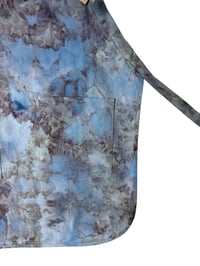 Image 3 of Adult One Size Cotton Twill Pocket Apron in Stormy Skies Watercolor Ice Dye