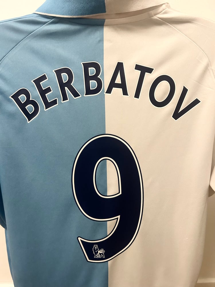 Image of Tottenham Hotspur "BERBATOV 9" 125th Anniversary 2007/08 Shirt + PL patches (L)