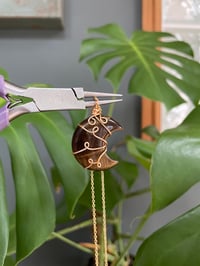 Image 3 of Tigers Eye Gold Moon  Necklace