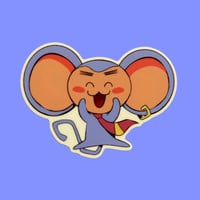 Image 1 of Kawaii Silly Monkey Chu-Chu Vinyl Sticker - 2 Inch