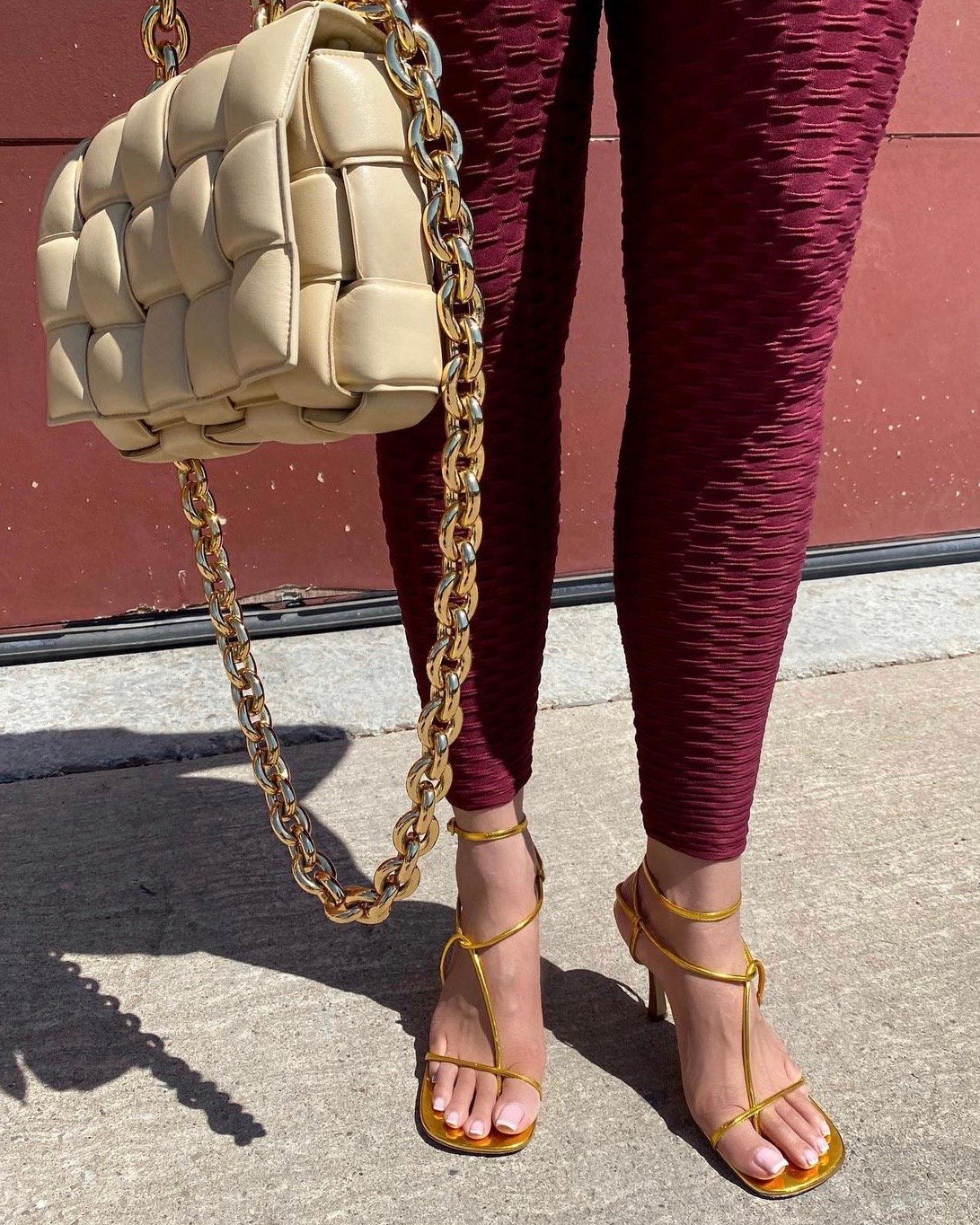 Image of BURGUNDY TEXTURED 3-PIECE ATHELTIC SET (SMALL)