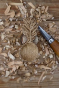 Image 1 of Oak leaf coffee scoop 