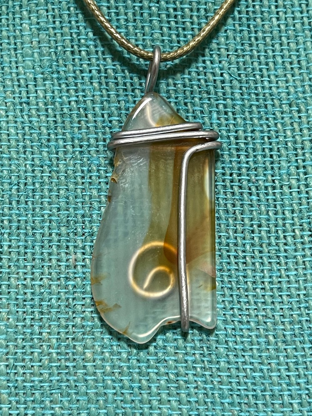 Montana Agate Slice Pendant 