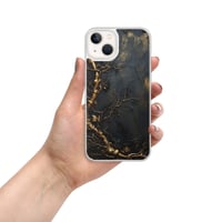 Image 22 of Gold and Black Tattered Texture Gnarled Roots Goth Inspired Clear Case for iPhone®