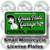 Image 1 of Small Motorcycle License Plate! EMBOSSED Metal! (Made In The USA) 