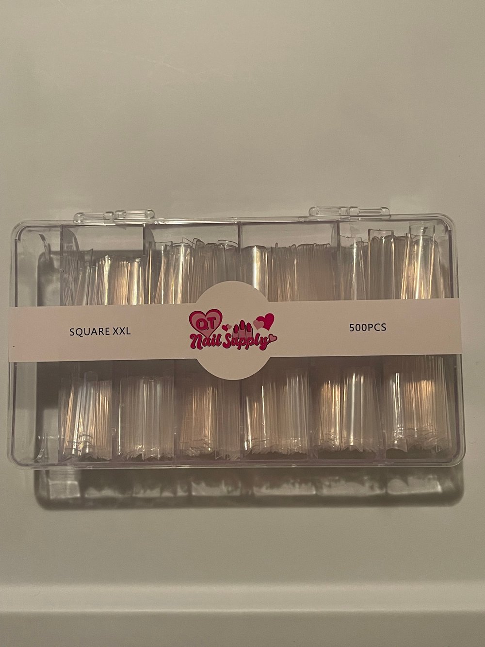 Image of XXL SQUARE NON C-CURVE NAIL TIPS 