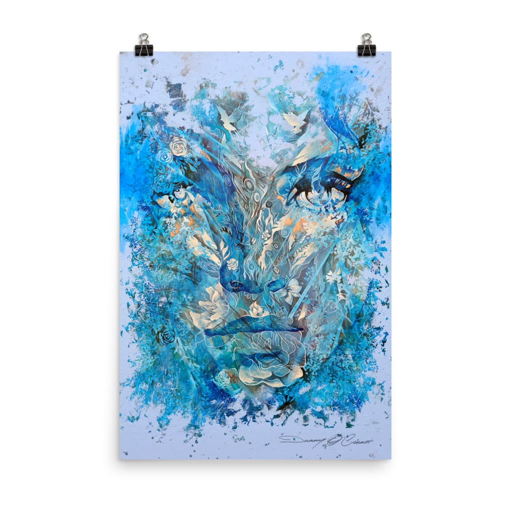 Eyes Of Glowing Embers (Blue) Open Edition Print - FREE WORLDWIDE SHIPPING!!!