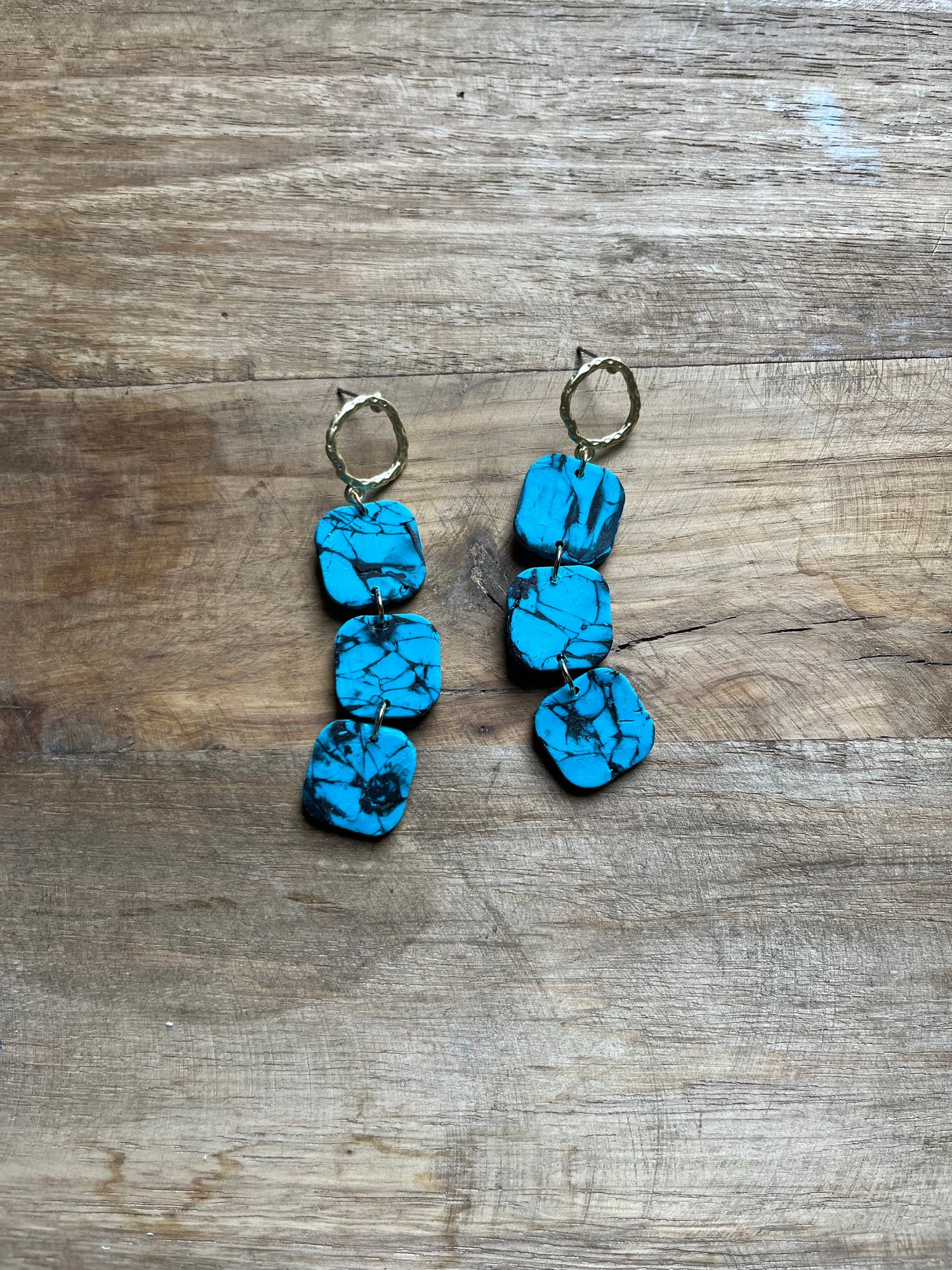 Image of 3 Squares Turquoise Stone