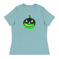 Image 6 of Women's Relaxed T-Shirt - Jack O Lantern Vintage Green-Black