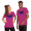 BOSSFITTED Neon Pink and Blue Logo Short-Sleeve Unisex T-Shirt