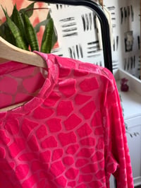 Image 2 of Pink sheer printed top 