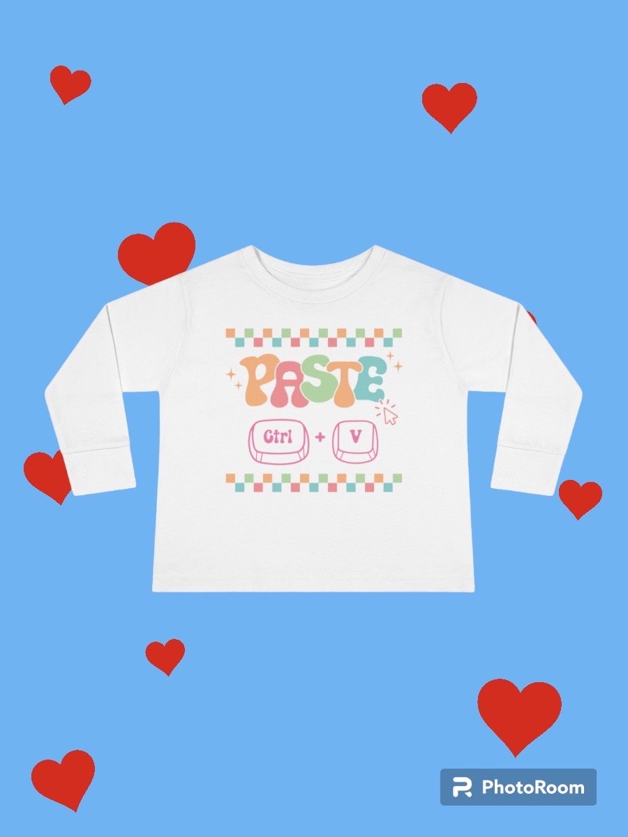 Image of Toddler "Paste" matching Long Sleeve Tee