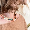 LOLA | Collier surfeur en perles plates et acier doré * coloré & personnalisable