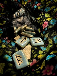 Image 1 of Runic Tiles in “Aquamarine”